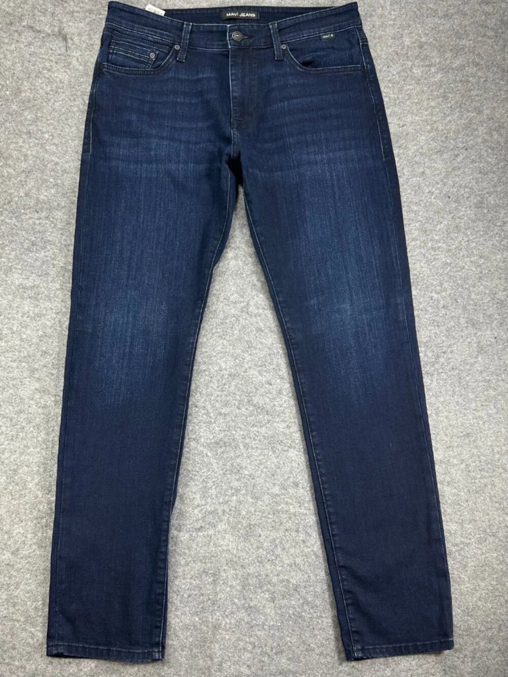 Mavi Jake Slim Leg Skinny Jeans Mens 33x32 Blue Comfort Stretch Denim Whisker